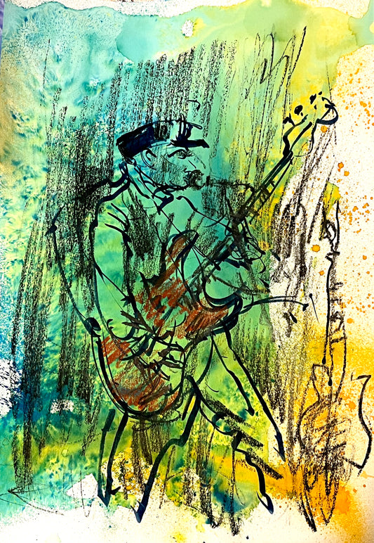 Allan Crockford of the legendary Prisoners drawn live in Herne Bay
