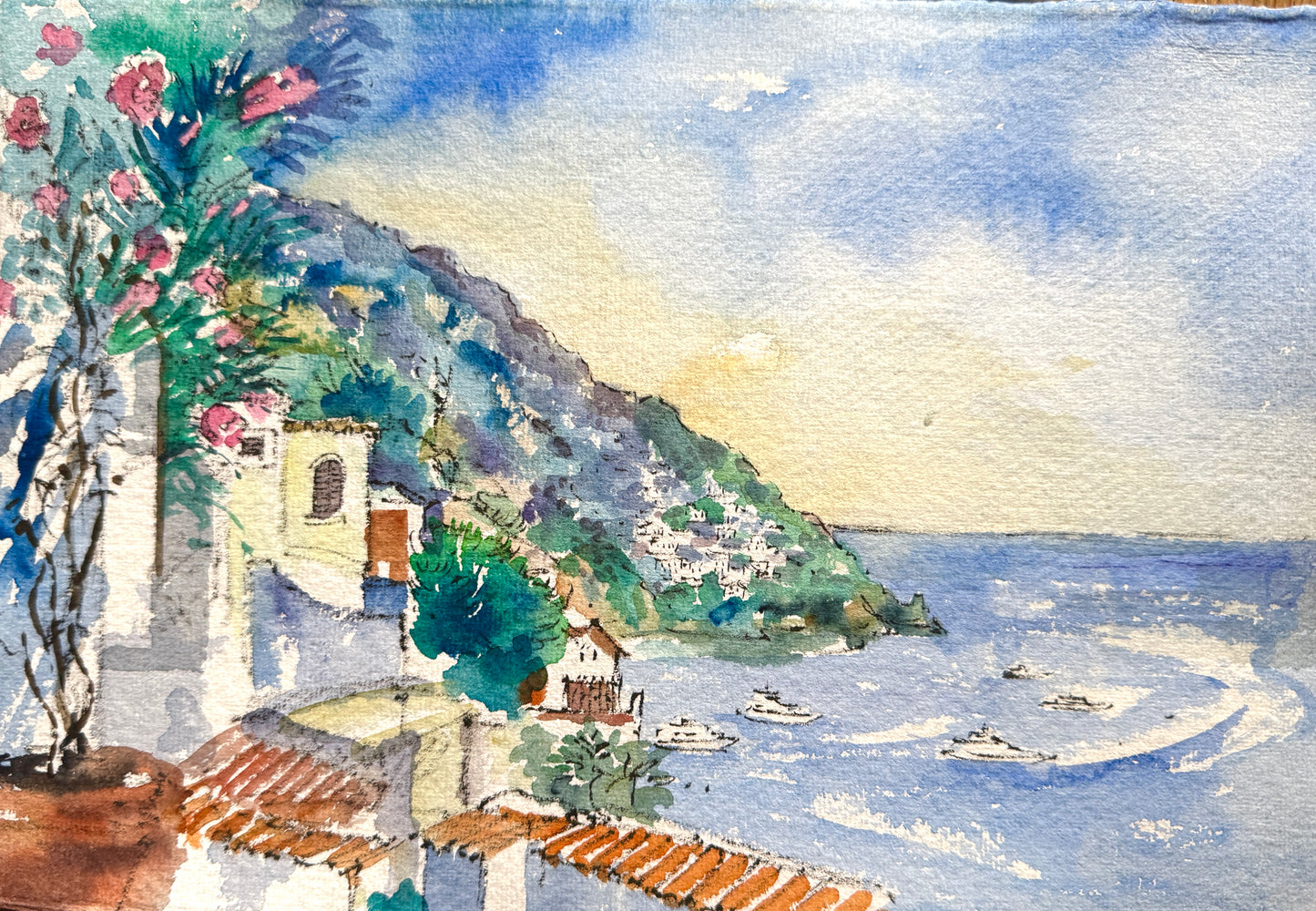 Terrace View, Villa La Rocca, Positano, Italy.