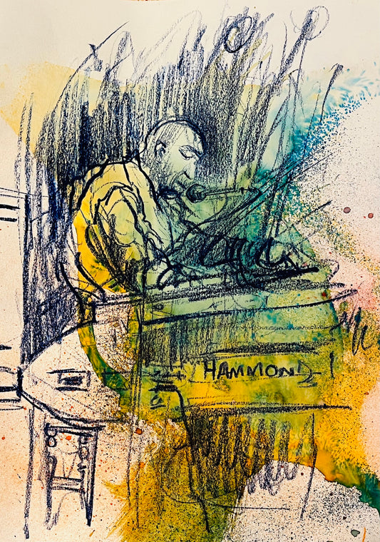 James Taylor of the legendary Prisoners drawn live in Herne Bay
