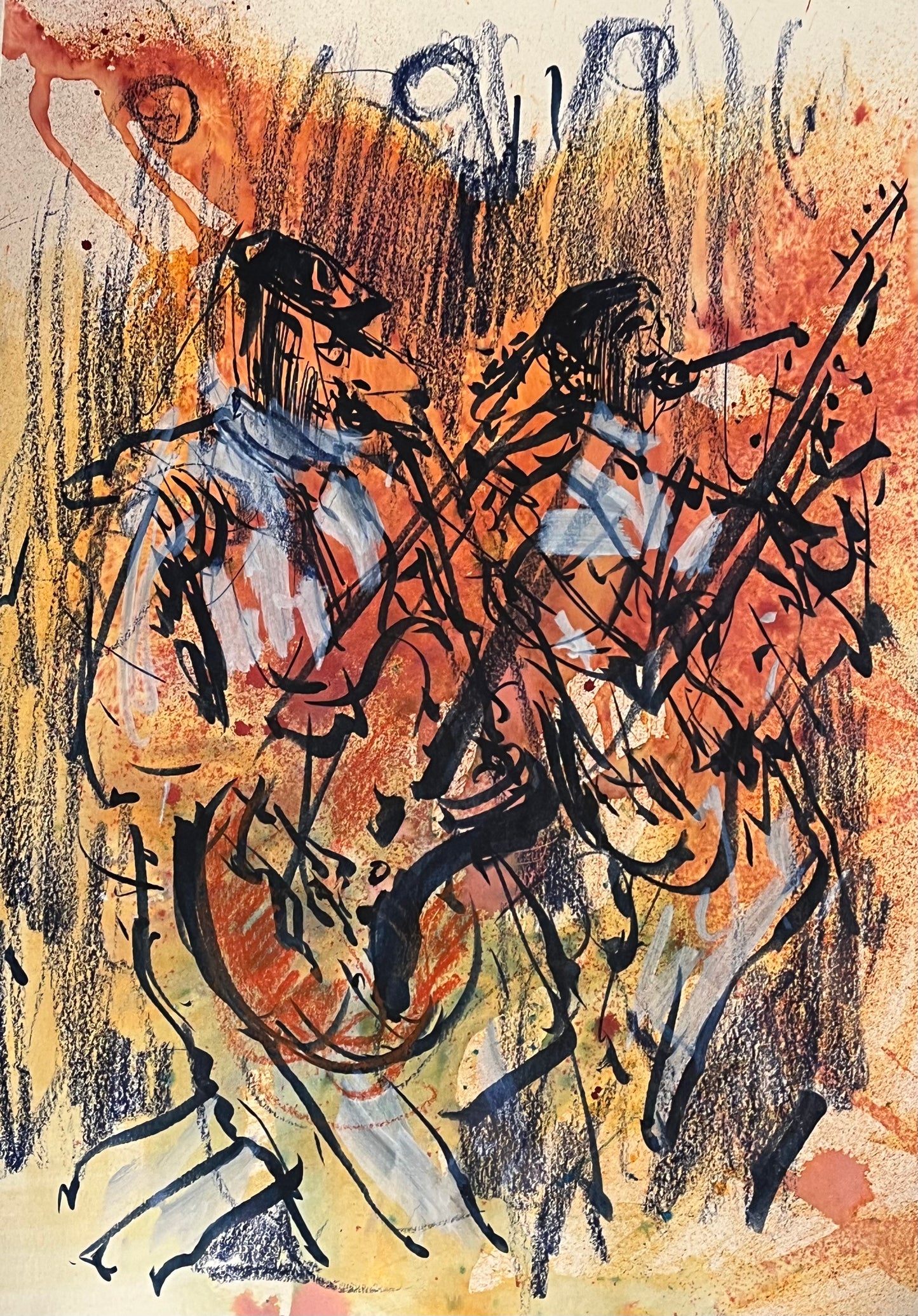 Allan Crockford and Graham Day of the Prisoners drawn live in Herne Bay