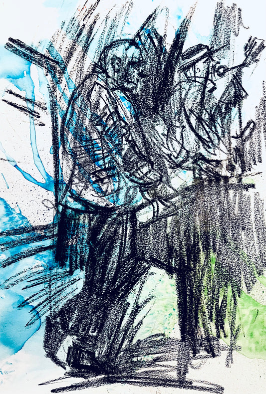 James Taylor of the Prisoners drawn live at Camden Roundhouse