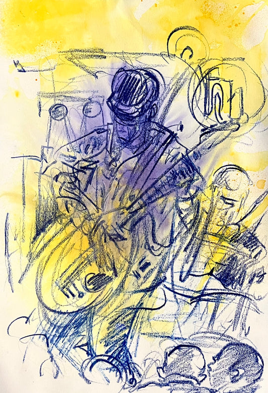 Graham Day of the Solar Flares, drawn live in Brighton